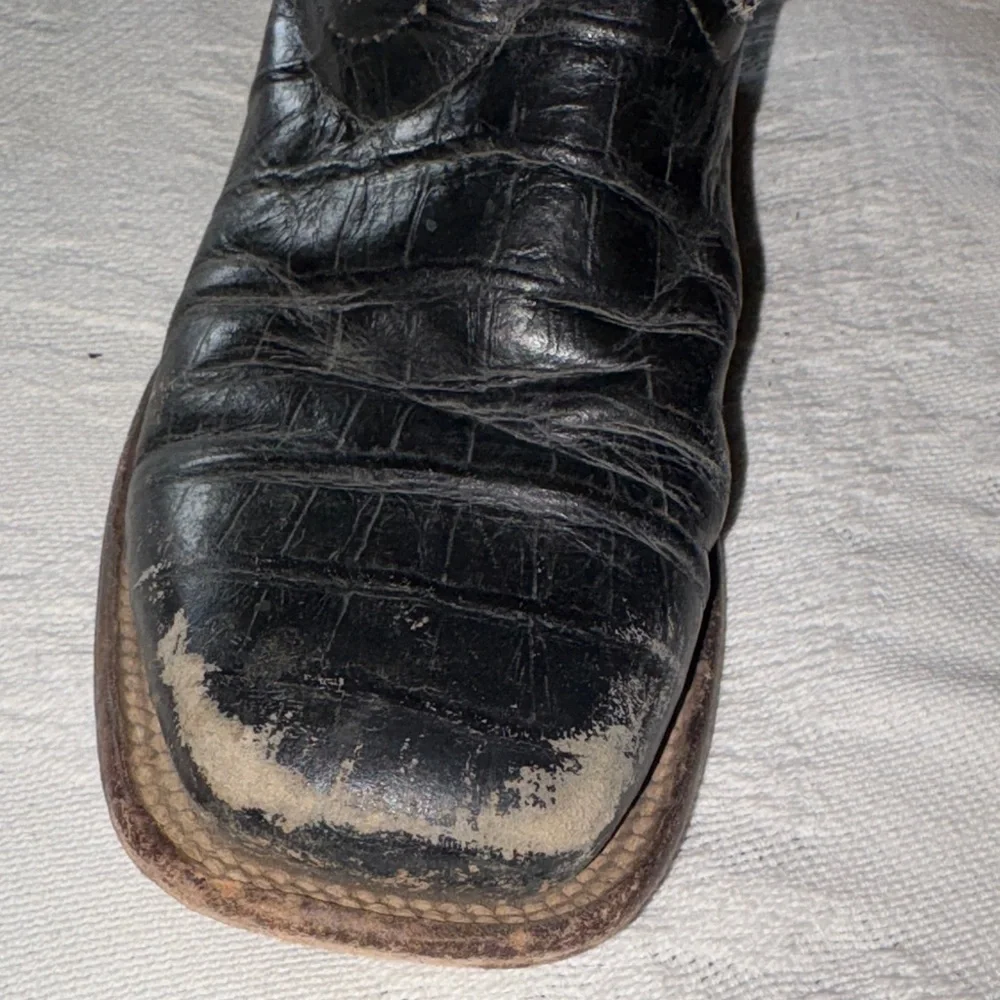 Gently Loved Anderson Bean Kids Boot - Black Caiman Print “Unisex”